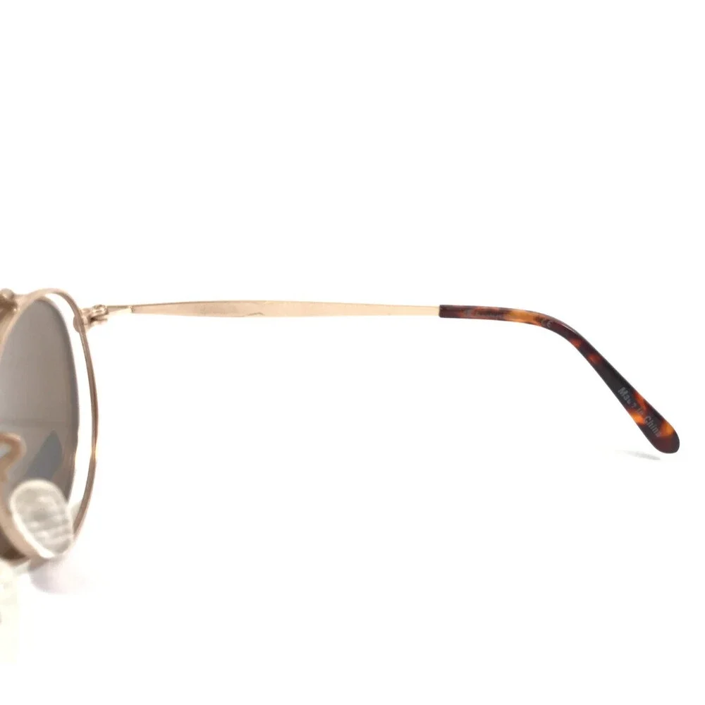Champion Eyeglasses Frames CU1003H C01 Gold Round w/ Brown Polarized 47-20-135